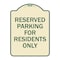 Signmission Parking Space Reserved Parking Reserved for Residents Heavy-Gauge Alum, 24" x 18", TG-1824-23354 A-DES-TG-1824-23354 - alternate 1